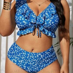 NEW: Plus Size Swim Summer Beach Women Plus Size Swimsuit Bikini Set